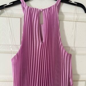 Nine West lavender sleeveless pleated dress.